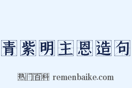 青紫明主恩造句是什么意思的图片